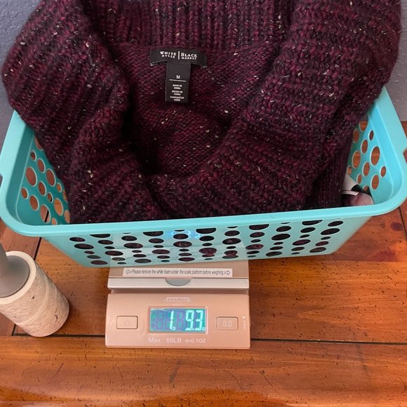 White House Black Market Poncho Sweater Mohair Wool Marled Knit Belted Metallic - Picture 13 of 13